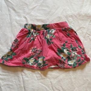 Carter's Pink Floral Skort with White & Green Accents